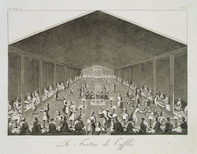 En fest i Tiflis, fra Voyages du Chevalier Chardin en Perse, et autres Lieux d